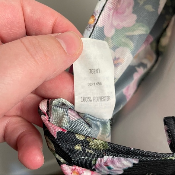 Vintage Cachet 90's Y2K Floral Lingerie Slip Dress Lace Trim Midi Length - Picture 6 of 7